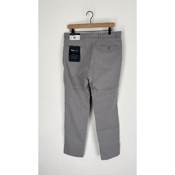 Tommy Hilfiger Mens Tate Dress Pants TH Flex Stretch 34WX34L Light Grey NWT - Picture 4 of 8